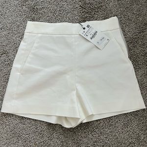 White Zara structured shorts NWT